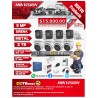 KIT 8 CAMARAS 5 MP CON SIRENA HIKVISION